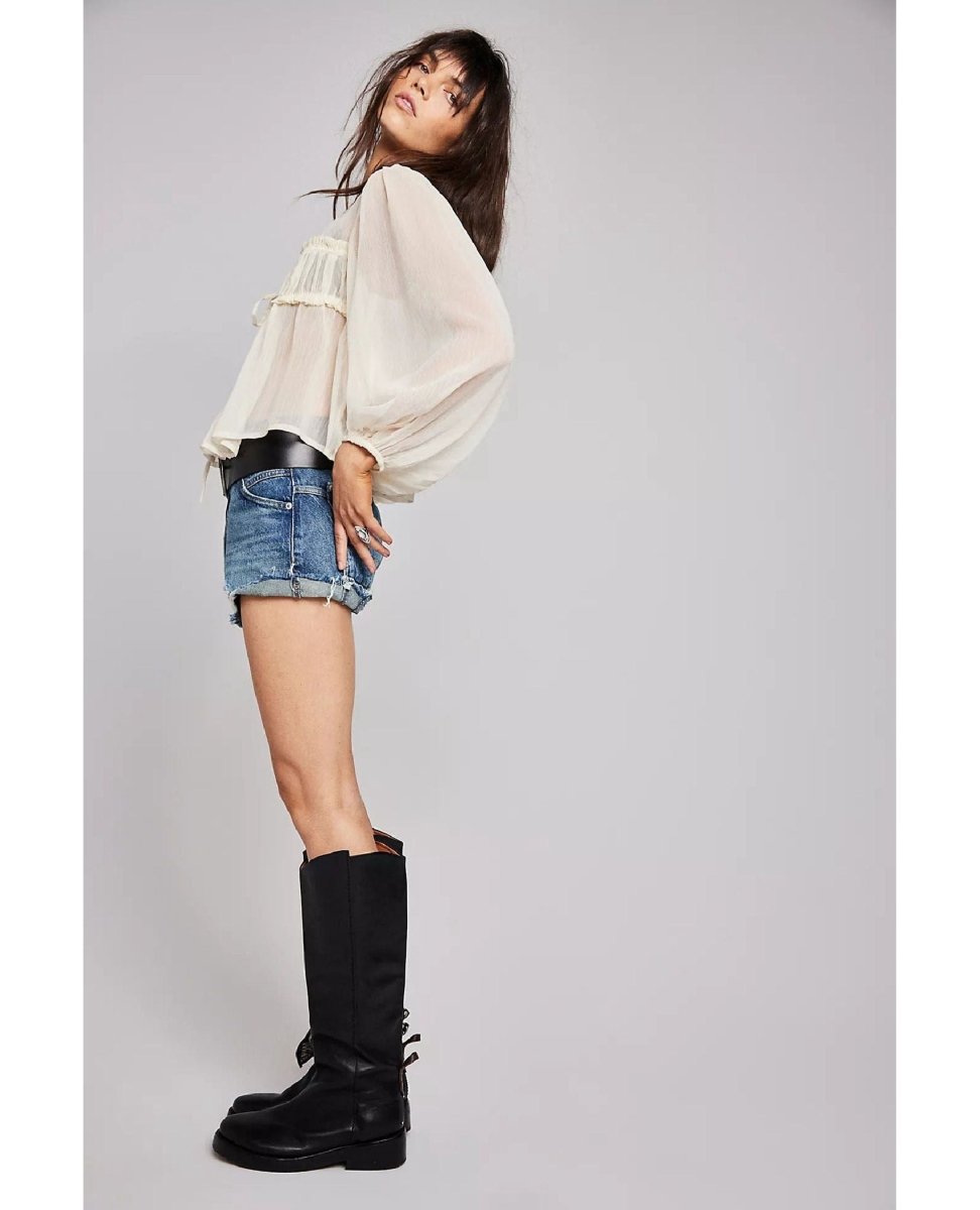 Now or Never Denim Short Sunsational - PINK ARROWS