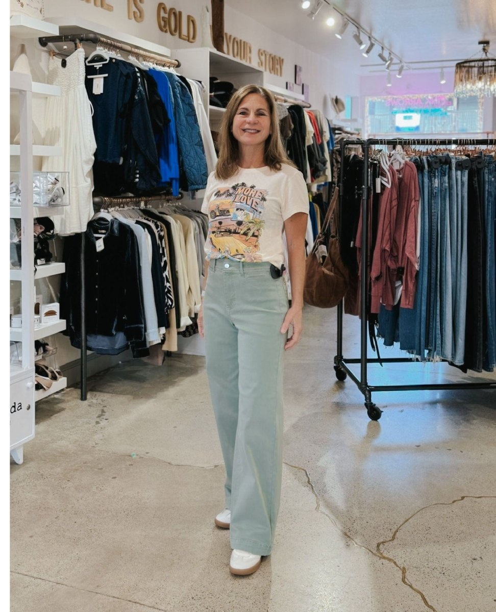 Oat NY Wide Leg Iceberg Green - PINK ARROWS