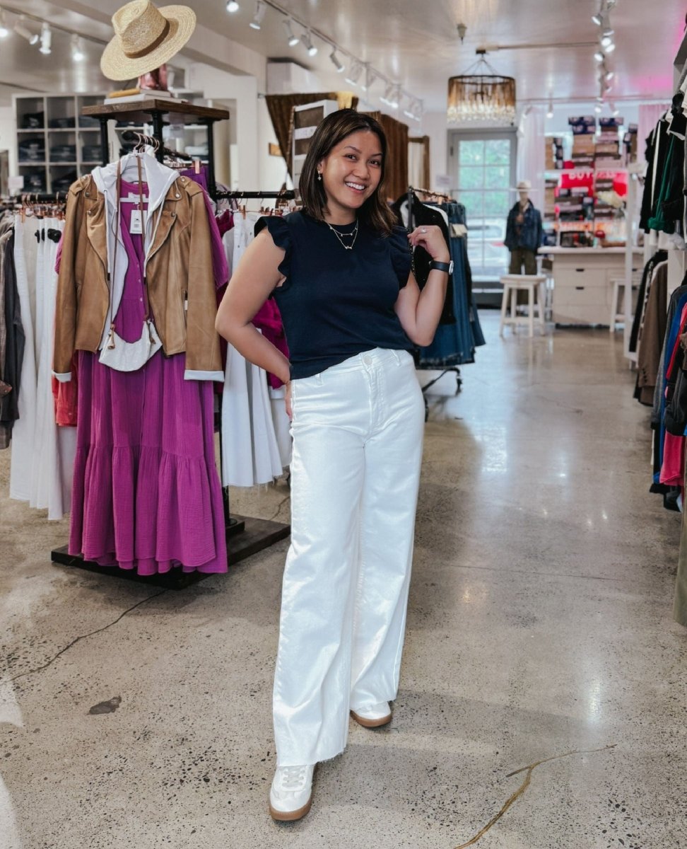 Oat NY Wide Leg Jean White - PINK ARROWS