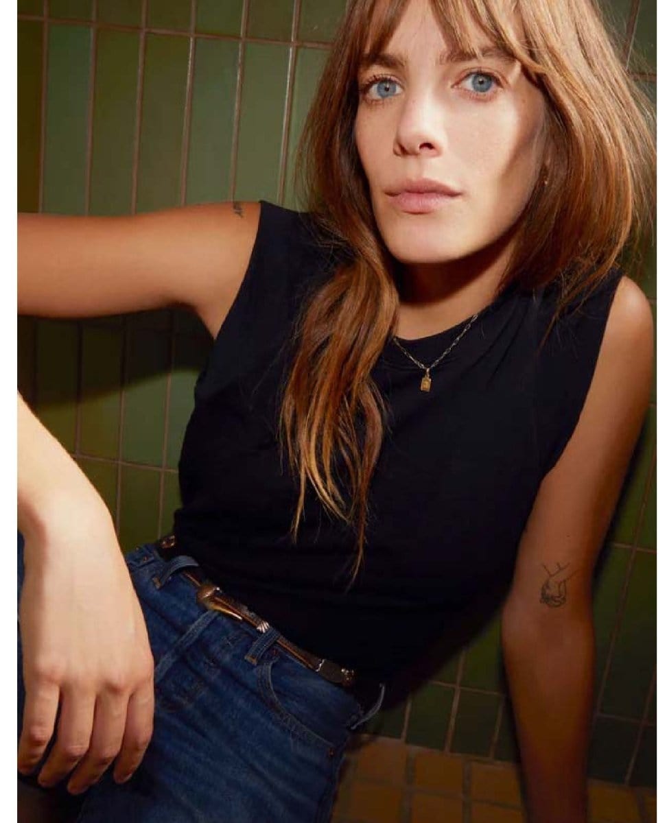 Patti Muscle Tank Black - PINK ARROWS