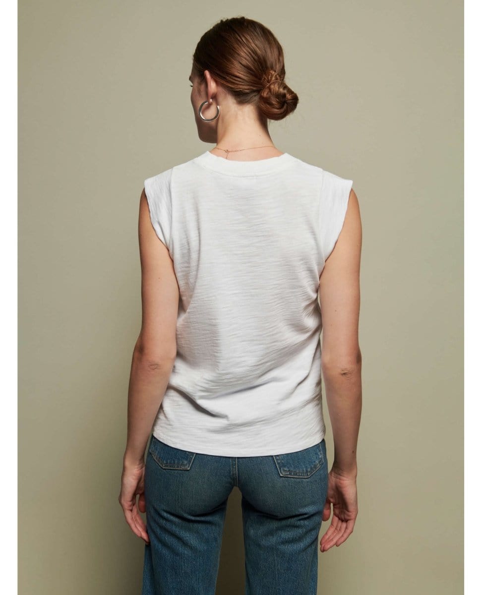 Patti Muscle Tank Optic White - PINK ARROWS