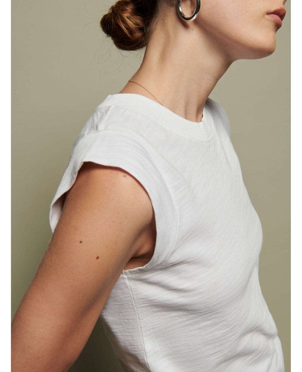 Patti Muscle Tank Optic White - PINK ARROWS