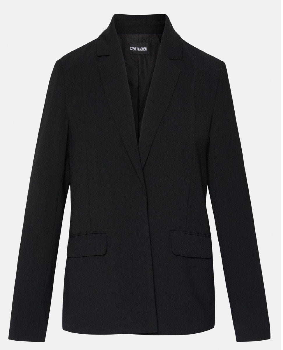Payton Open Front Blazer Black - PINK ARROWS