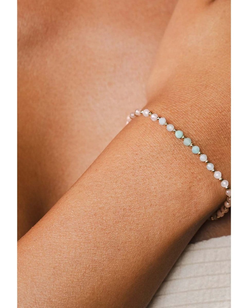 Positive Energy 3mm Healing Bracelet - PINK ARROWS