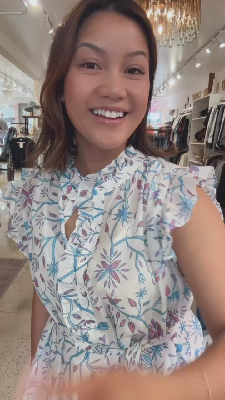 Ivory Blue April Dress