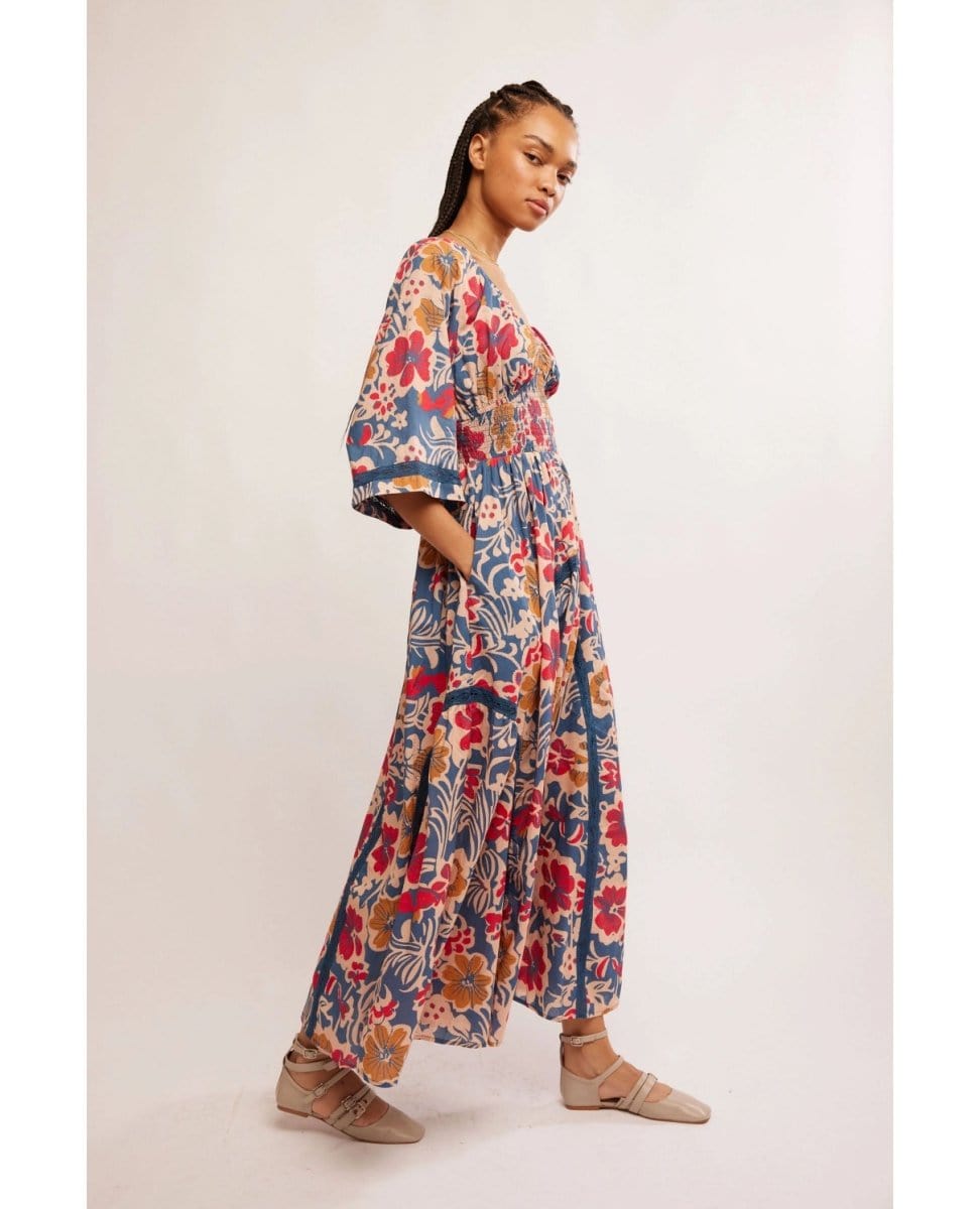 Printed Maxi Vintage Indigo Combo - PINK ARROWS