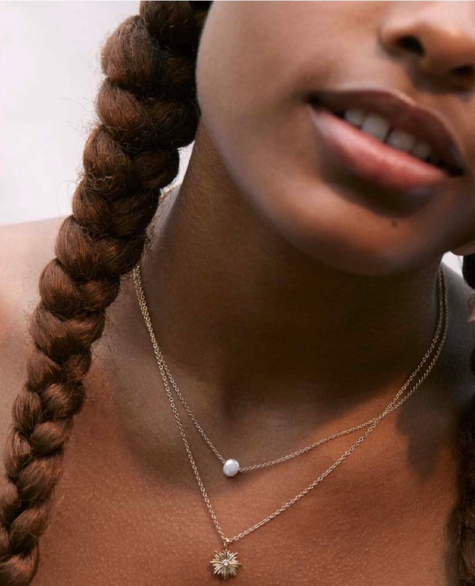 Restock of Strength Necklace 14k Gold - PINK ARROWS