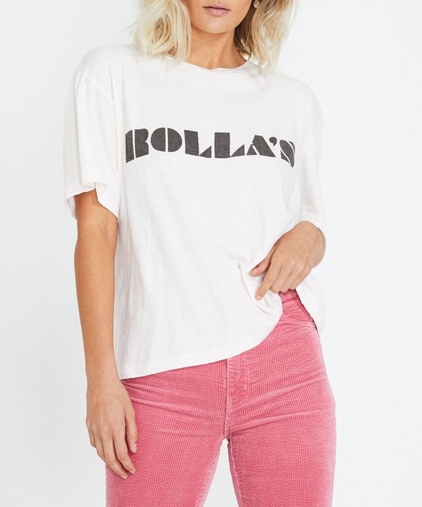 Rolla's Logo Tee Soft Pink - PINK ARROWS