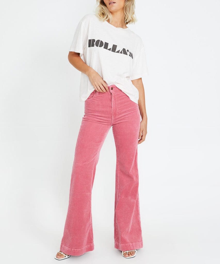 Rolla's Logo Tee Soft Pink - PINK ARROWS