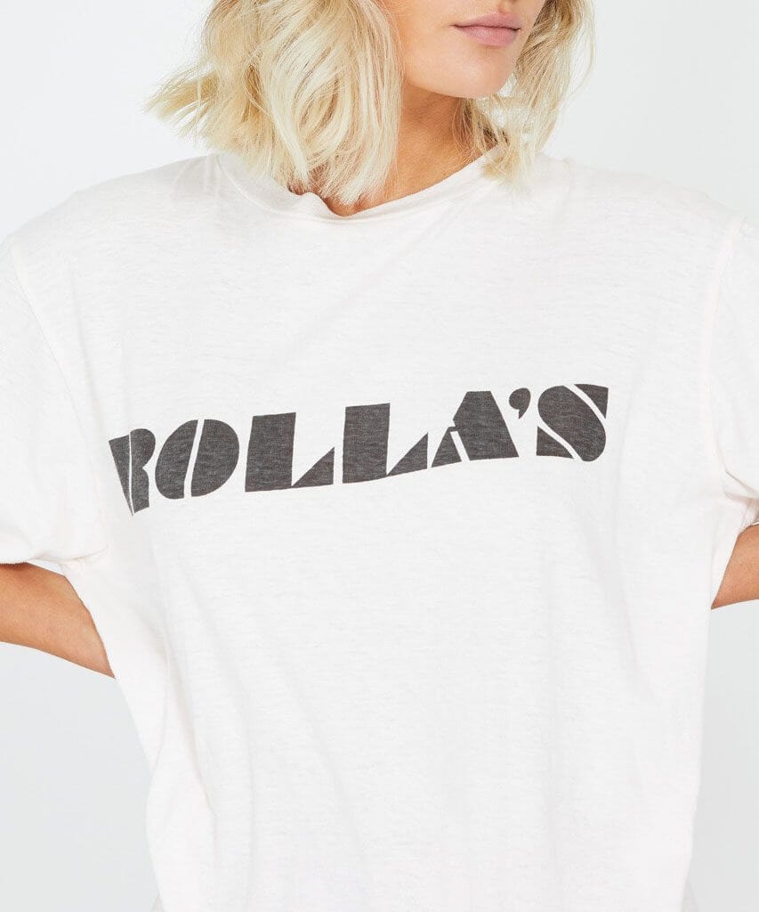 Rolla's Logo Tee Soft Pink - PINK ARROWS