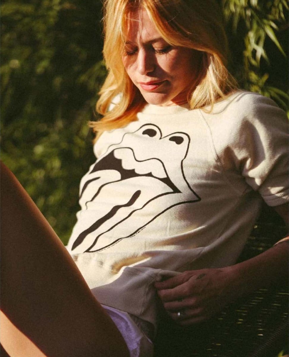 Rolling Stones Ivory Jagger T - Shirt - PINK ARROWS