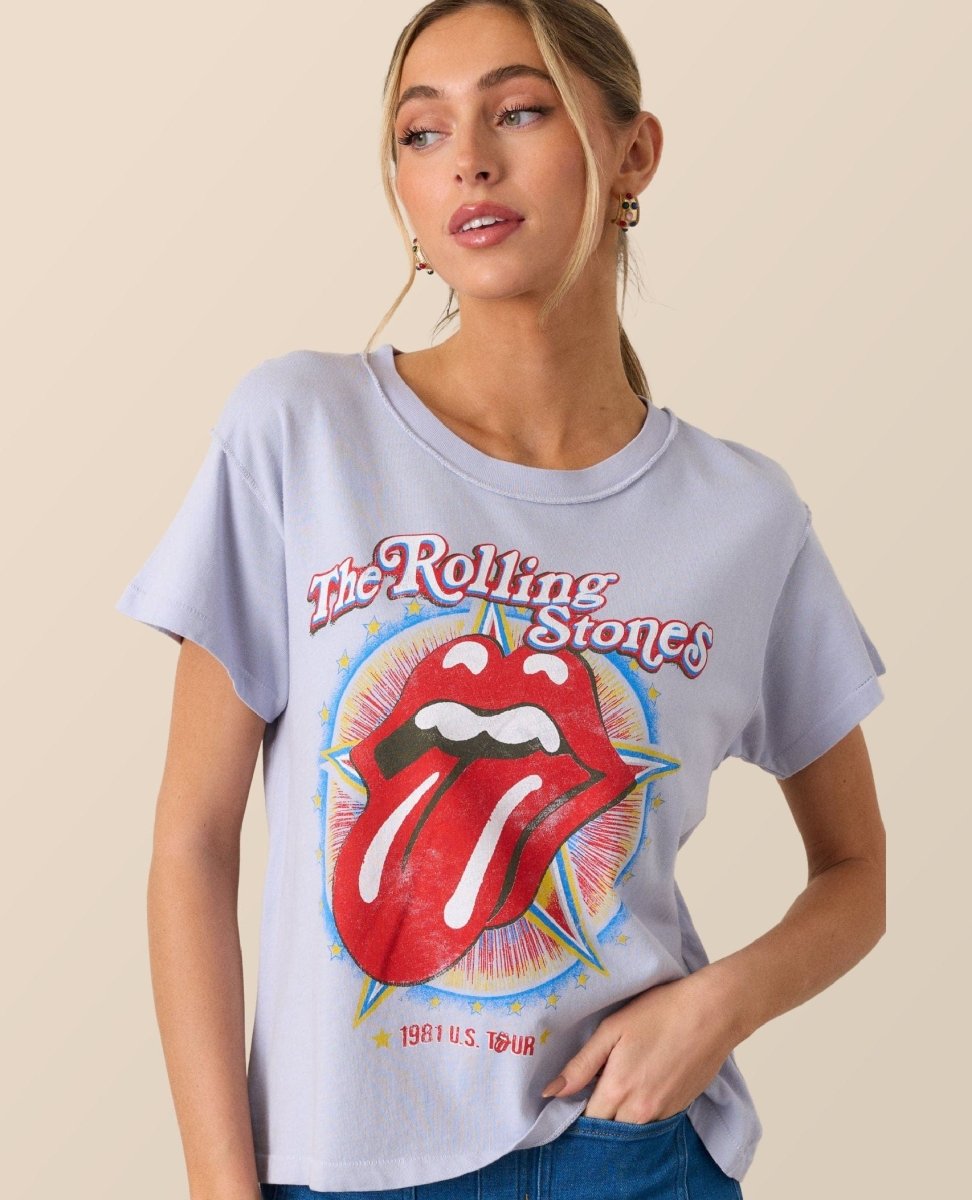Rolling Stones Lavender Vintage Sky Tee - PINK ARROWS