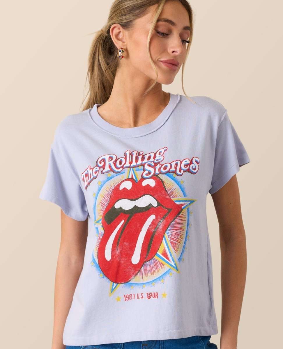 Rolling Stones Lavender Vintage Sky Tee - PINK ARROWS