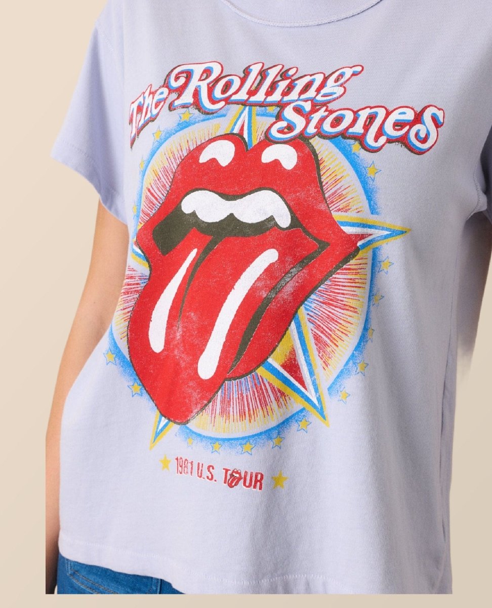 Rolling Stones Lavender Vintage Sky Tee - PINK ARROWS
