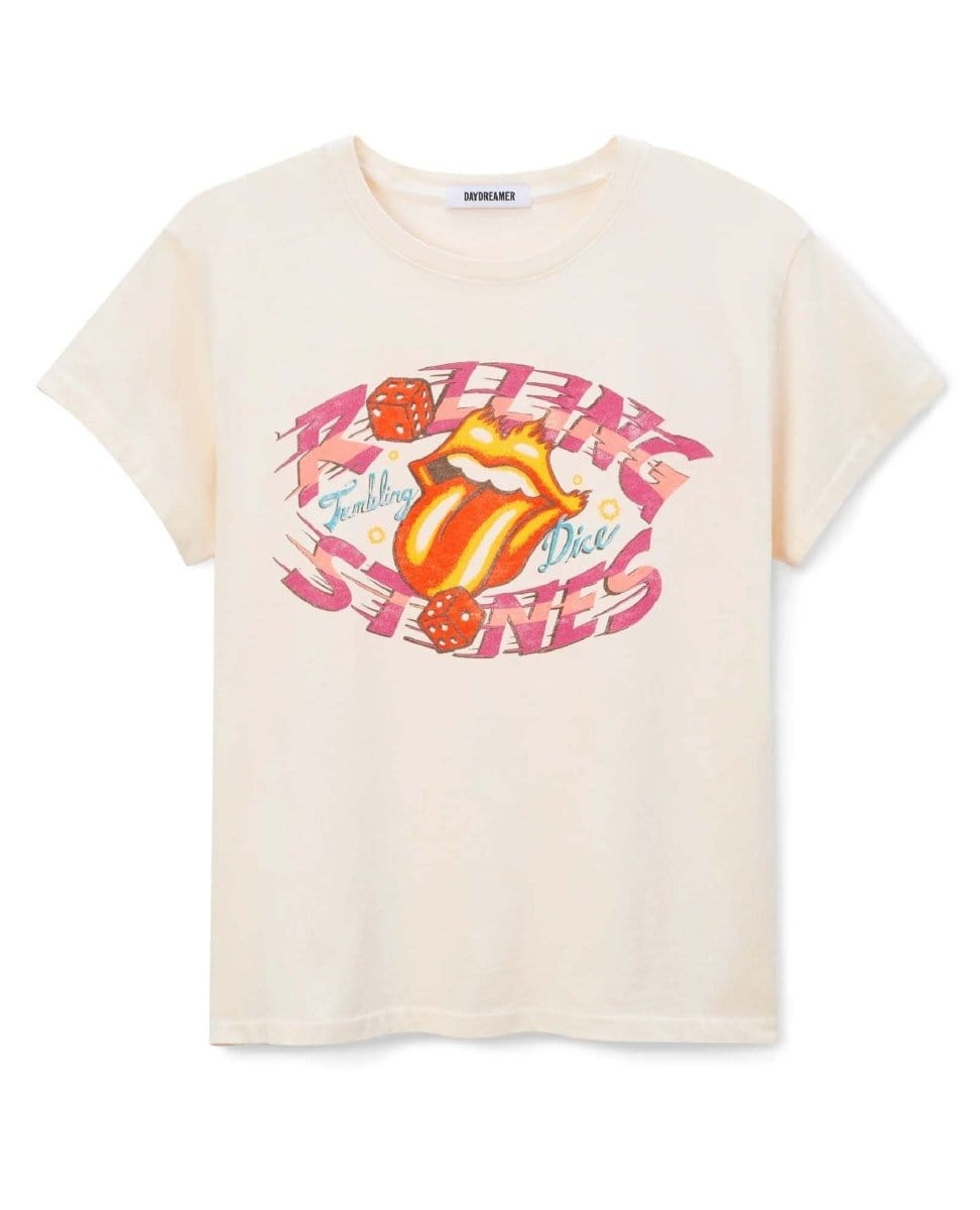 Rolling Stones Tumbling Die Tee Stone - PINK ARROWS