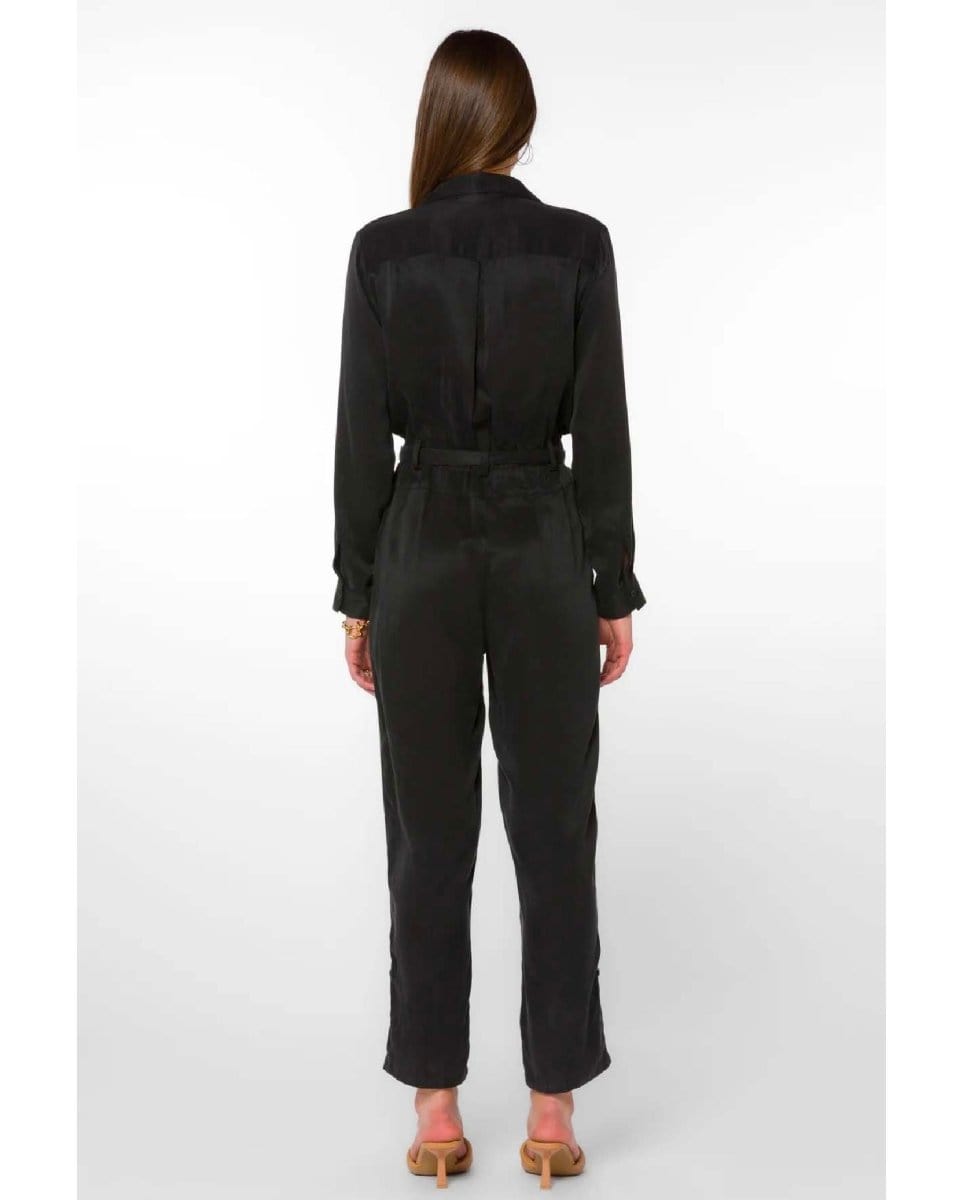 Rory Long Sleeve Jumpsuit Black - PINK ARROWS