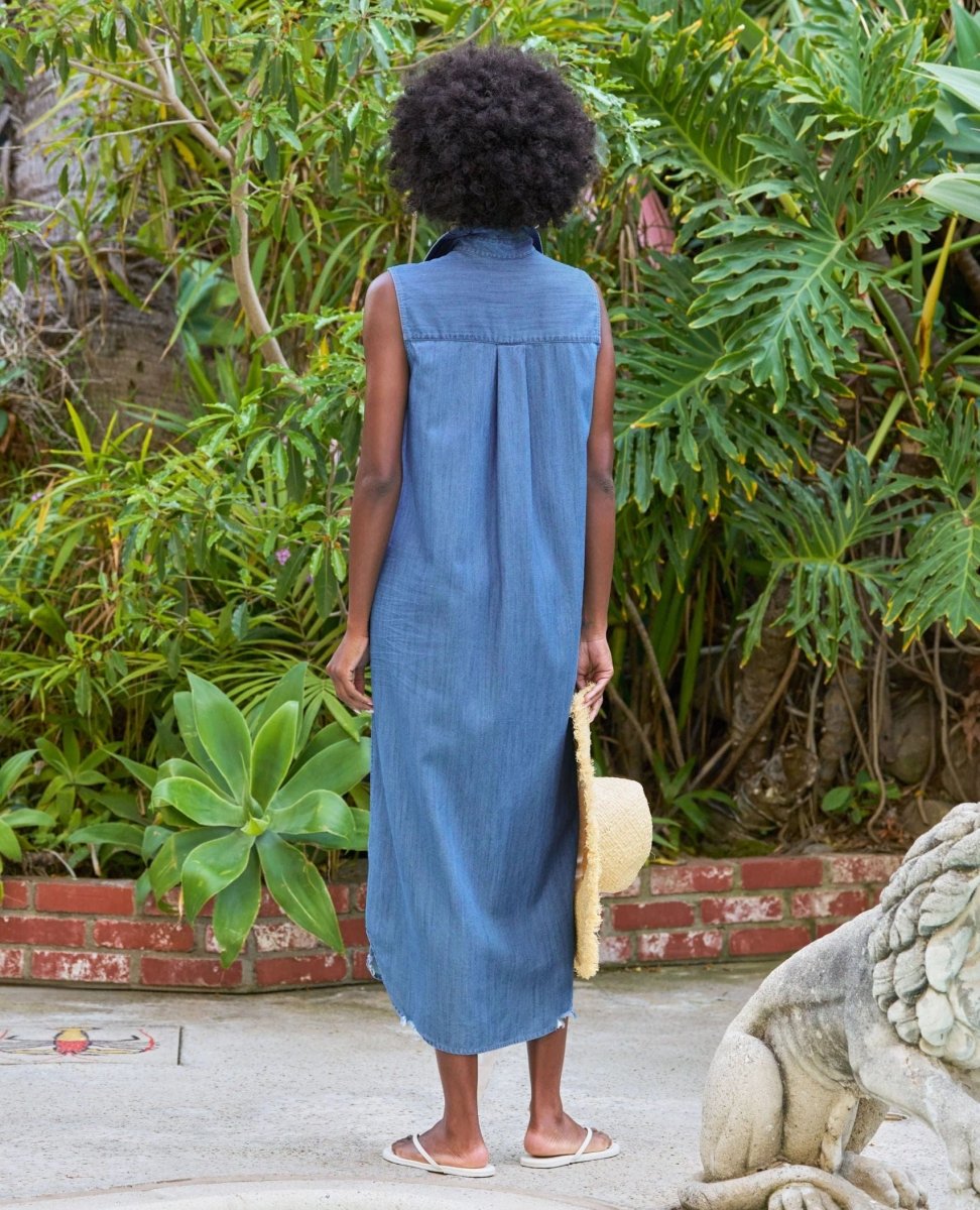 Rory Sleeveless Dress Vintage Indigo - PINK ARROWS