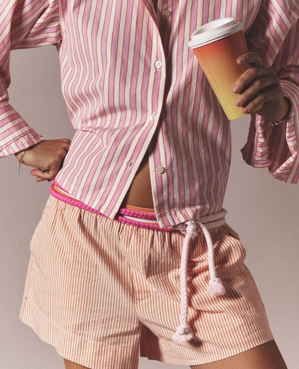 Rose Dust Havana Belt - PINK ARROWS