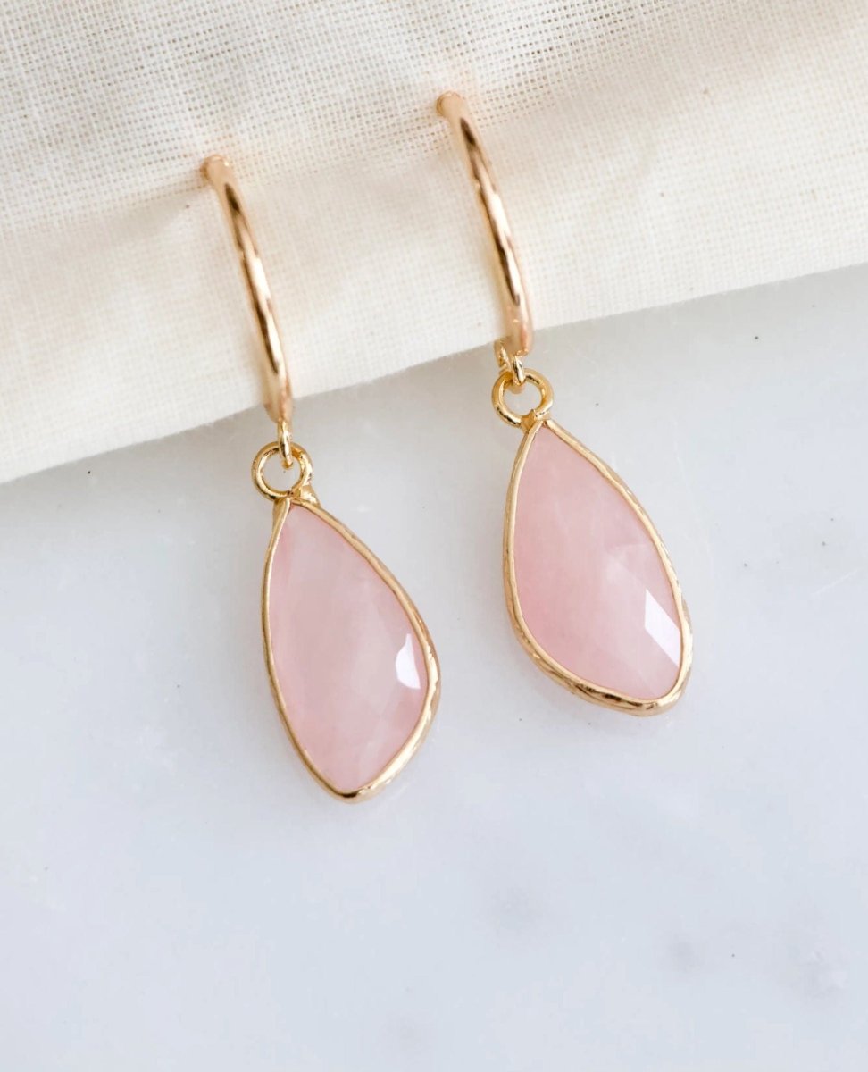 Rose Gold Hoop Earrings - PINK ARROWS