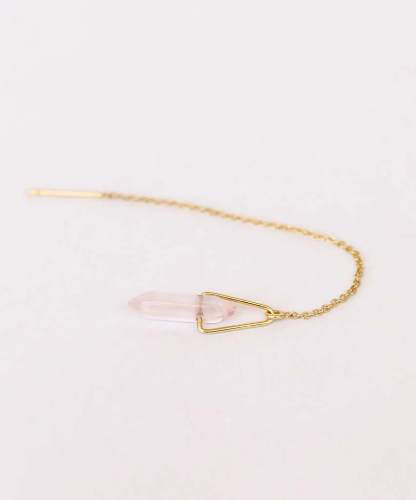 Rose Quartz Gemstone Threader - PINK ARROWS