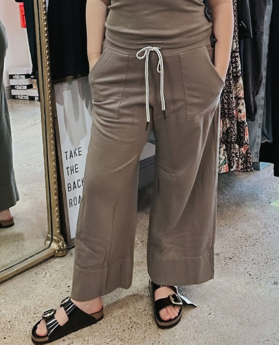 Sadie Drawstring Pant Olive - PINK ARROWS