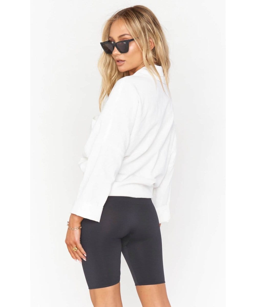 Seamless Black Bike Short - PINK ARROWS