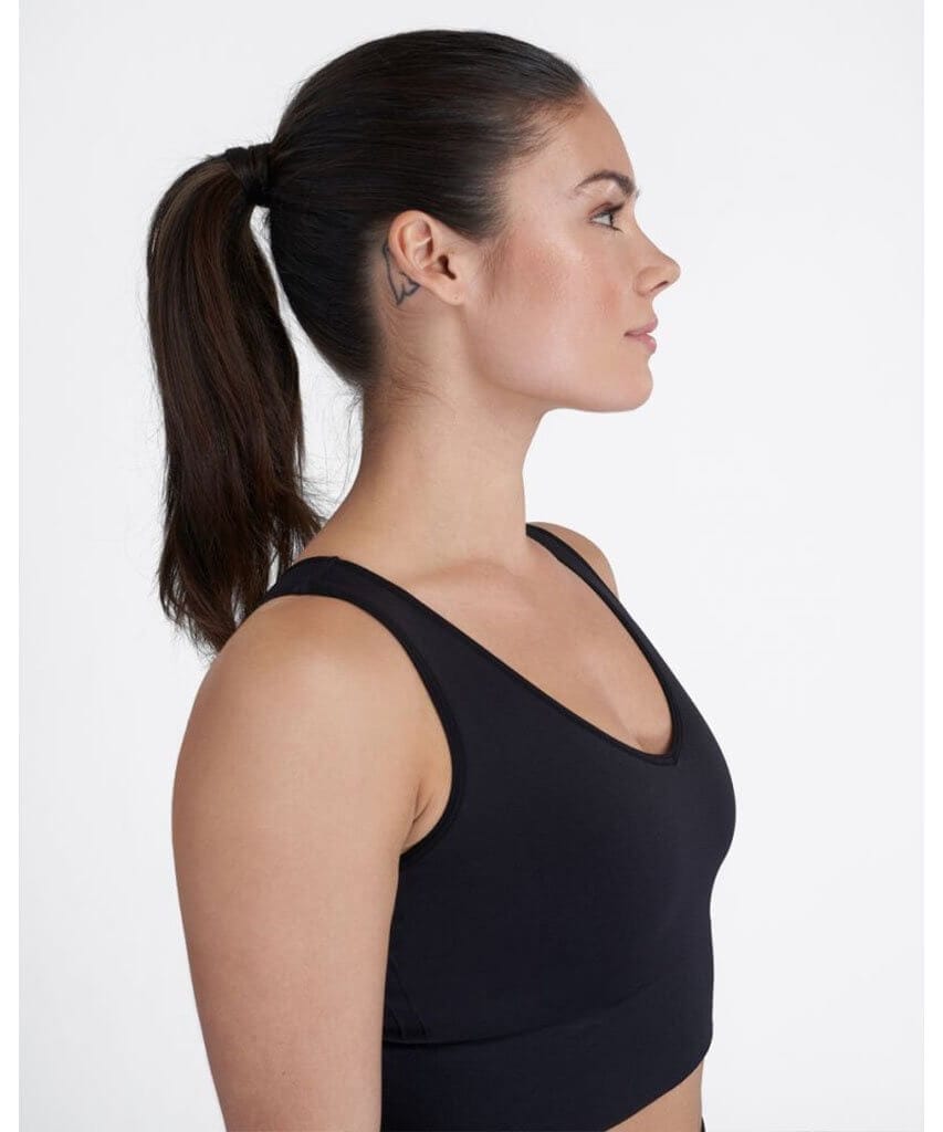 Seamless Crop Top Very Black - PINK ARROWS