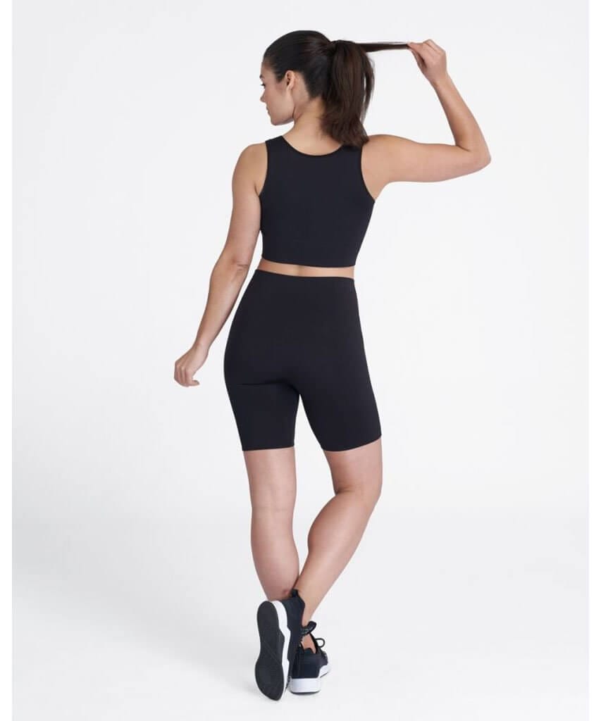Seamless Crop Top Very Black - PINK ARROWS