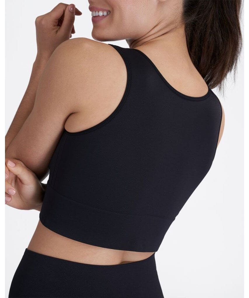 Seamless Crop Top Very Black - PINK ARROWS
