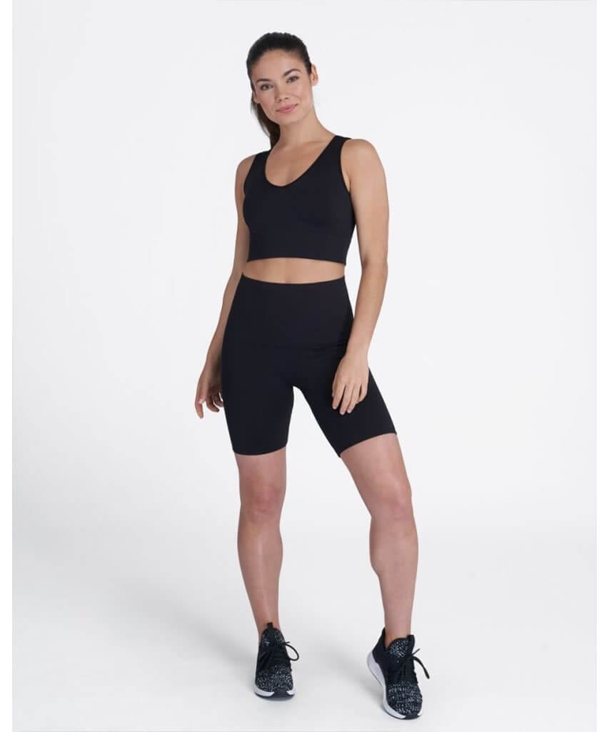 Seamless Crop Top Very Black - PINK ARROWS