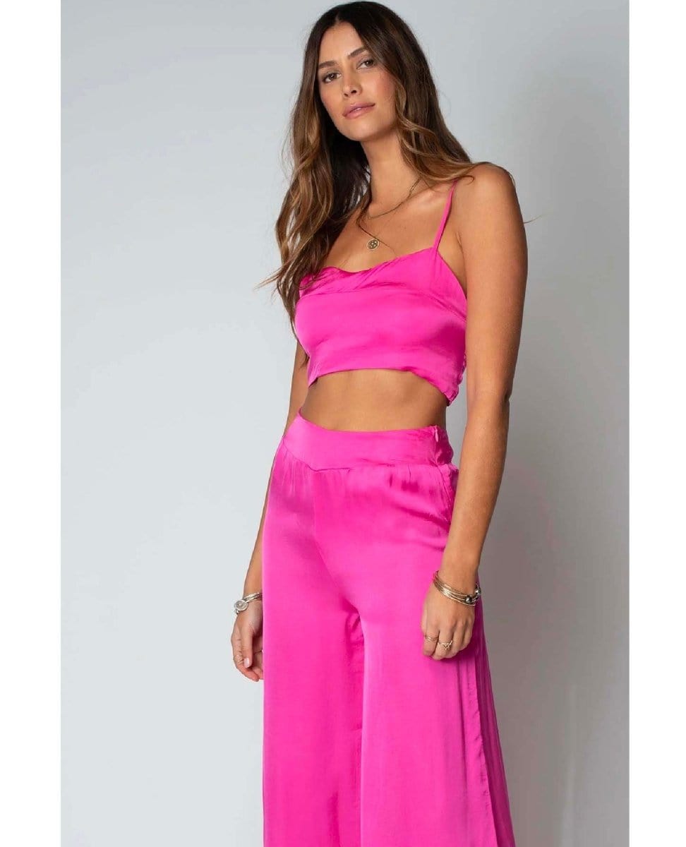 Silky Le Bra Top Rose Pink - PINK ARROWS