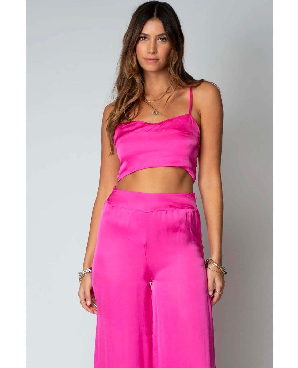 Silky Le Bra Top Rose Pink - PINK ARROWS