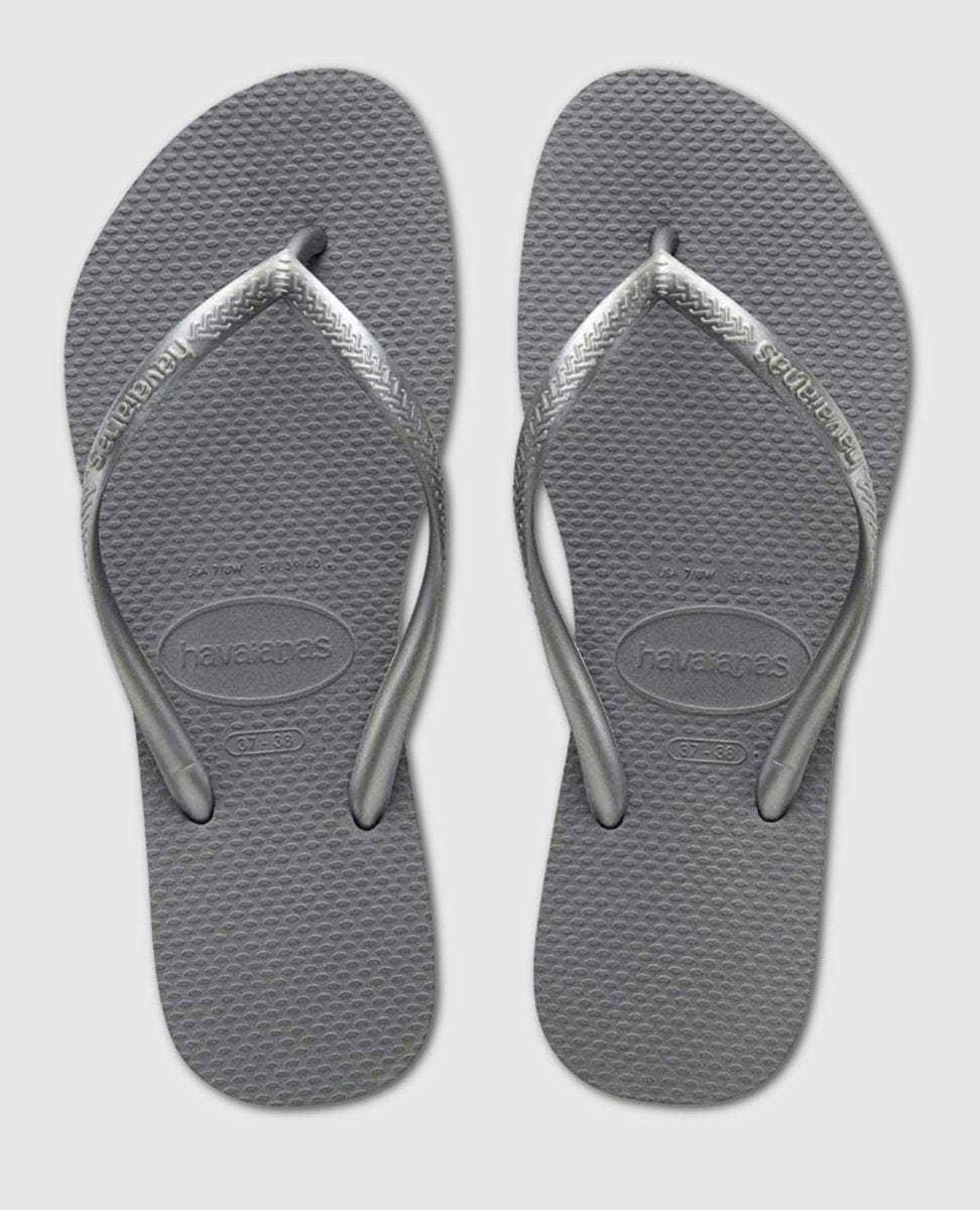 Silver Slim Flip Flop - PINK ARROWS