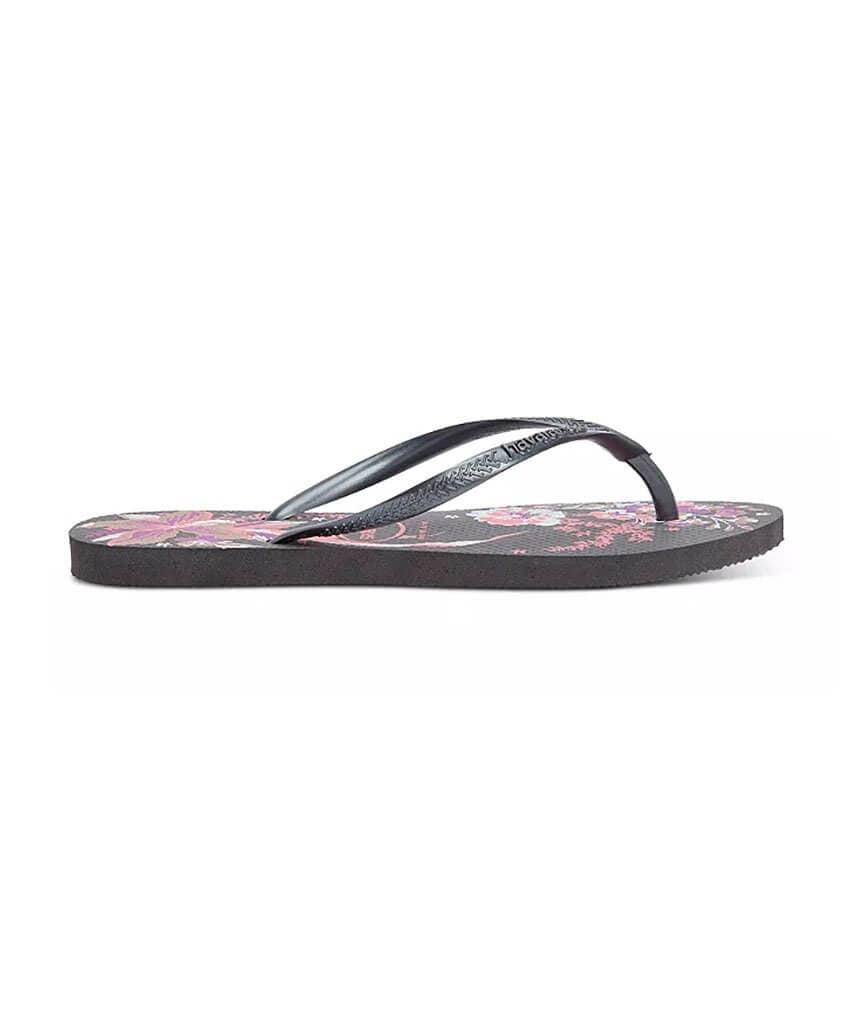 Slim Organic II Tropical Flower Rubber Flip Flops - PINK ARROWS