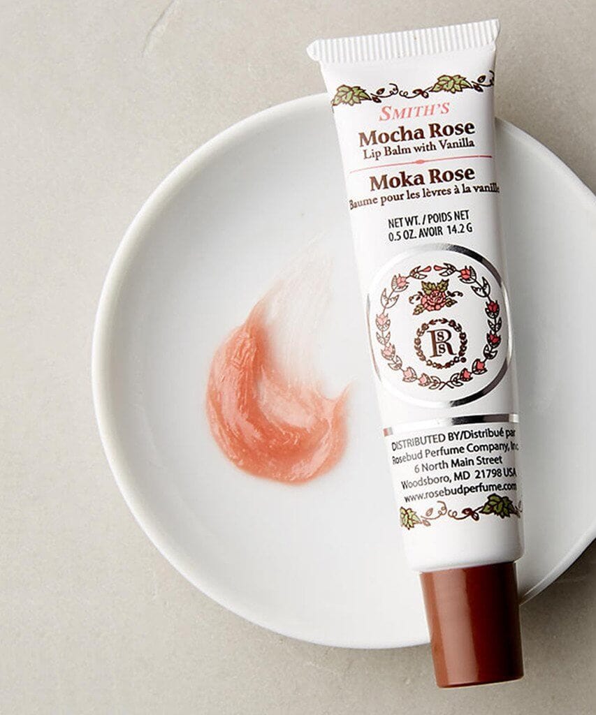 Smith's Rosebud Salve Tube, Mocha Rose - PINK ARROWS
