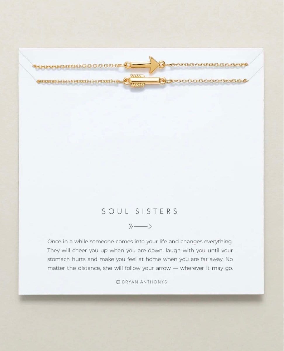 Soul Sisters Necklace Set Gold - PINK ARROWS