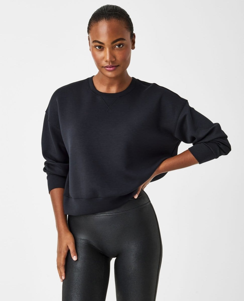 Spanx® Airessentials Crewneck Very Black - PINK ARROWS