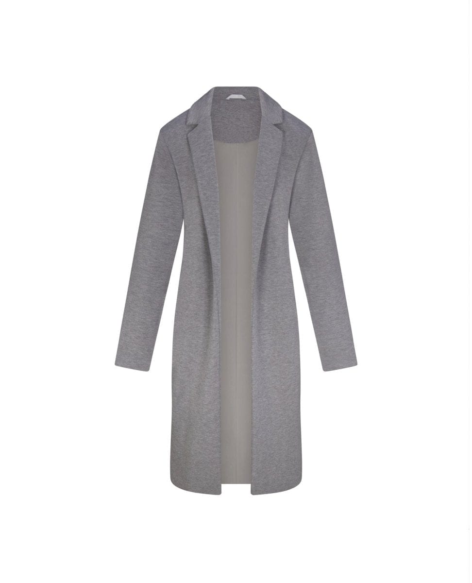 Spanx® Airessentials Long Jacket Heather Grey - PINK ARROWS