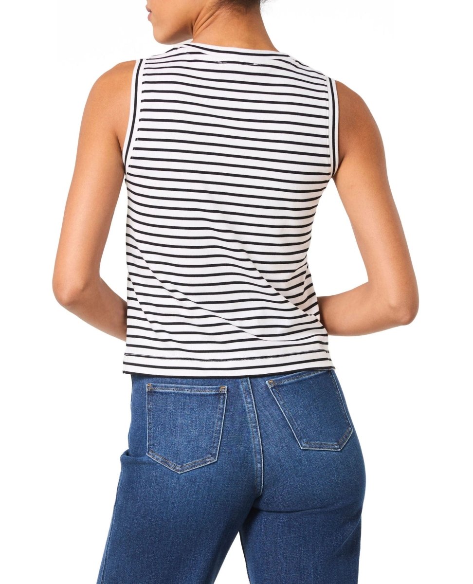 Spanx Stripe Tank Black - PINK ARROWS