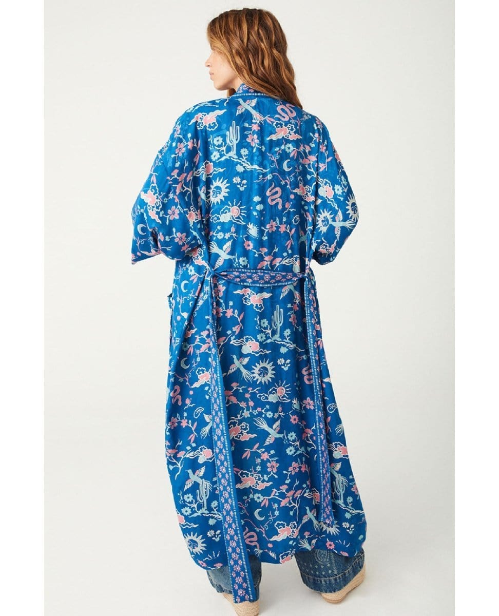 Spell Desert Bandita Kimono Cobalt - PINK ARROWS