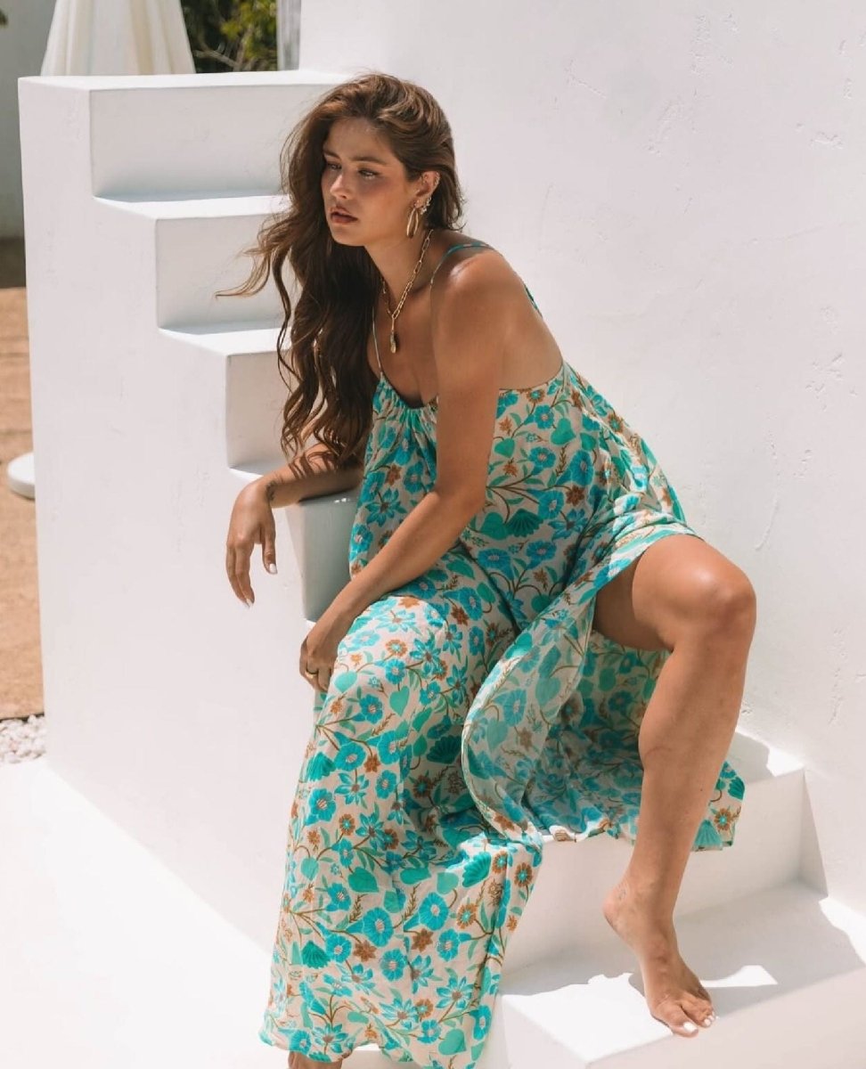 Spell Goldie Dress Lagoon - PINK ARROWS