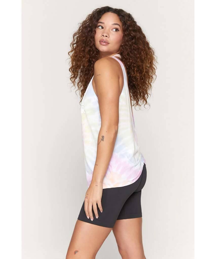 Spiritual Gangster Tie Dye Varsity Tank - PINK ARROWS