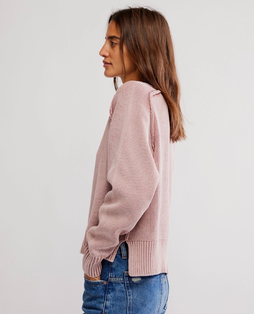 Spring Street Pullover Bijou Sweater - PINK ARROWS