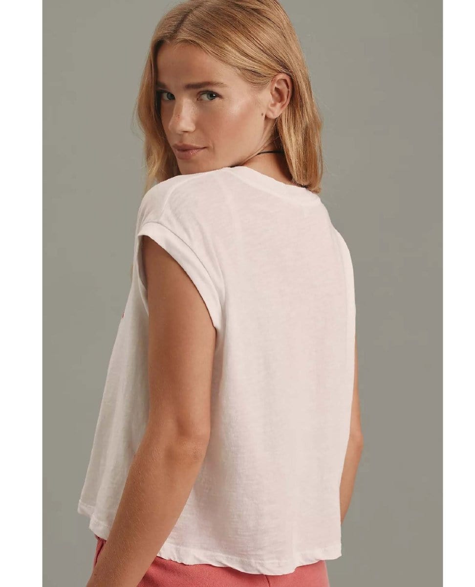 St Tropez Forever Tank Optic White - PINK ARROWS