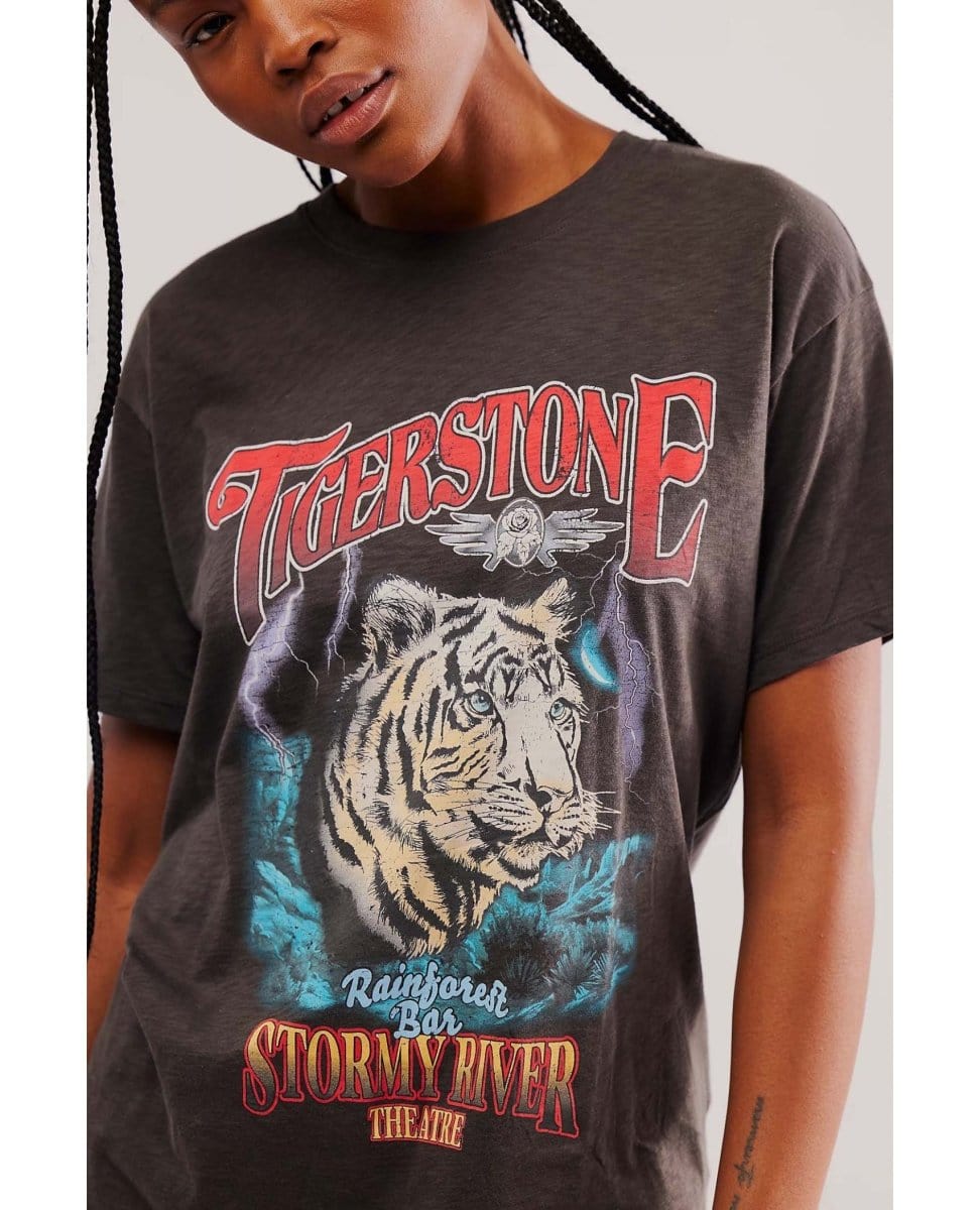 Stormy River Biker Tee - PINK ARROWS