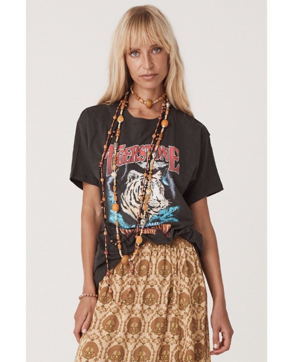 Stormy River Biker Tee - PINK ARROWS