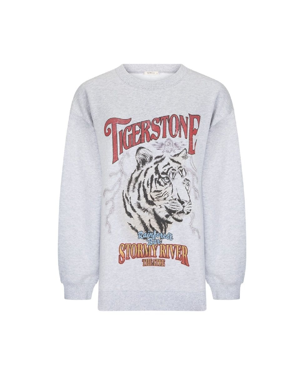Stormy River Sweatshirt Grey Marle - PINK ARROWS