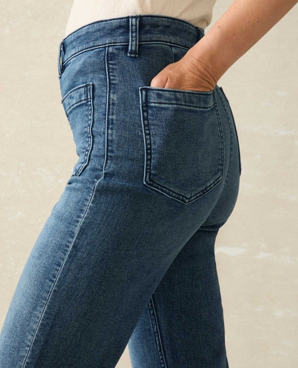 Stretch Terry Patch Pocket Jean Riverton Wash - PINK ARROWS