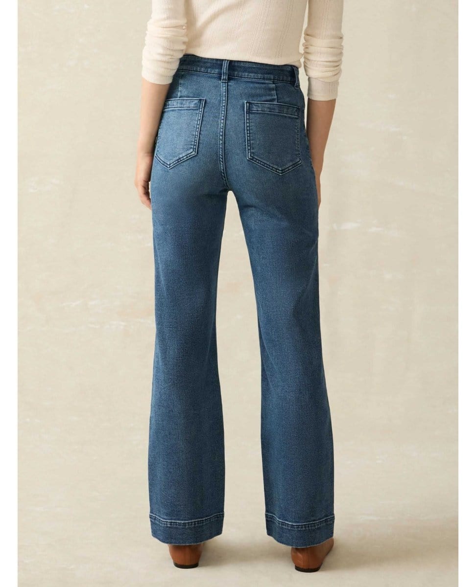 Stretch Terry Patch Pocket Jean Riverton Wash - PINK ARROWS