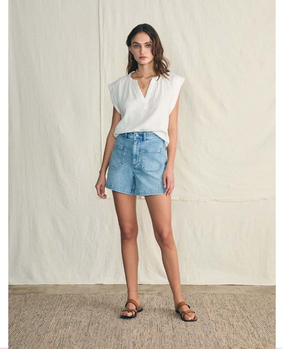 Stretch Terry Patch Pocket Shorts - PINK ARROWS